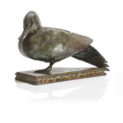'Green Wing' by Dan Ostermiller, 1993, patinated bronze, sold Oct 2024