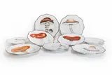 Alberto Pinto, Set of eleven enamelled Limoges porcelain plates