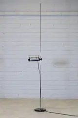 Cesare 'Joe' Colombo, Italian 'Model 626' floor lamp, 1970, the adjustable aluminium reflector raised on a chromed stem