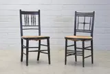 Philip Webb, Two ebonised 'Sussex' chairs