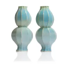 Richard Slee, C.1986, a pair of earthenware vases