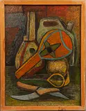 Raúl Infante Velázquez, Bodegón, Óleo sobre masonite