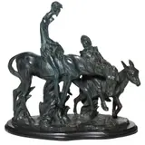 SIGLO XX by Don Quijote y Sancho Panza, Bronce, patinado en color verde, sold Jul 2024