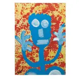 Eliseo Garza "elgar", Personaje azul, Óleo sobre cartulina