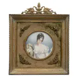 Madamme Recamier, PRINCIPIOS DEL SIGLO XX, Óleo sobre gutapercha