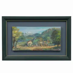 Vista de pueblo by Anónimo, Óleo sobre tela, sold Jul 2024