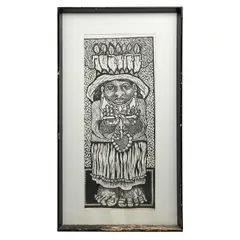 Modesto Bernardo, Niña de noche, 1967, Xilografía 4 / 50