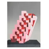 Escalera cósmica rosa by Enrique Carbajal Sebastian, Serigrafía P / A, sold Jun 2024
