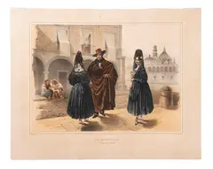 Nebel, Carl – Lasalle, E, LA MANTILLA – TRAJE POR LA MAÑANA, Litografía coloreada, 37.3 x 46.7 cm