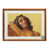 Retrato de dama by Autor No Identificado, Óleo sobre cartulina, sold Jun 2024
