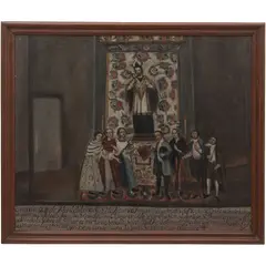 Exvoto A San Juan Nepomuceno, MÉXICO, CA., 1757, Óleo sobre tela