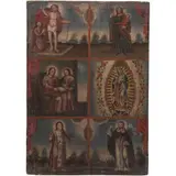 Seis Escenas Religiosas, MÉXICO, CA., 1800, Óleo sobre tela