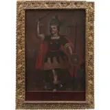 San Miguel Arcángel, MÉXICO, CA., 1800, Óleo sobre tela