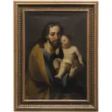 Agustín Arrieta, SAN JOSÉ CON EL NIÑO, Óleo sobre tela