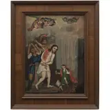 la Flagelación de Cristo, MÉXICO, CA., 1800, Óleo sobre tela