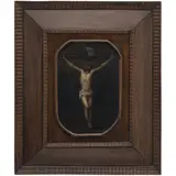Crucifixión, MÉXICO, CA., 1800, Óleo sobre lámina de cobre