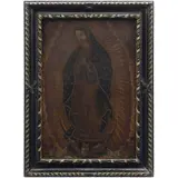 Virgen de Guadalupe, MÉXICO, SIGLO XIX, Óleo sobre tela