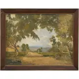 Armando García Núñez, PAISAJE CON VOLCÁN, Óleo sobre tela