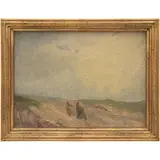PAISAJE CON CAMPESINOS by Armando García Núñez, Óleo sobre madera, sold Jun 2024