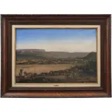Vista de Zacatecas, MÉXICO, CA., 1864, Óleo sobre tela