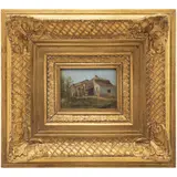 Germán Gedovius, VISTA DE CASA, Óleo sobre tabla