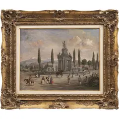 Luis Coto, VISTA DE LA FUENTE DE LA LIBERTAD, Óleo sobre tela