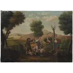 Escena Costumbrista, SIGLO XIX, Óleo sobre tela