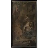 Escena Costumbrista Con Hilandera, EUROPA , SIGLO XVIII, Óleo sobre tela