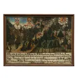 Exvoto, MÉXICO, 1896, Óleo sobre lámina de zinc