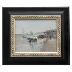 Jose Luis Checa, Vista del mar, Óleo sobre tela