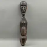 ÁFRICA, SIGLO XX by Figura Femenina, Talla en madera, acabado entintado, sold Jun 2024