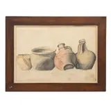 T.h. Herzing, Cántaros, 1939, Grafito sobre papel