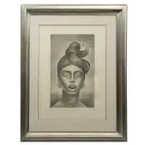 Raúl Anguiano, Rostro de mujer, Litografía E / E