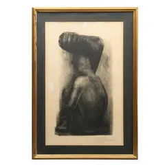 David Alfaro Siqueiros, Bañista de Tehuantepec, 1930, Litografía sin número de tiraje