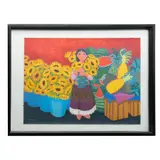 Trinidad Osorio, Niñas con girasoles, Serigrafía 97 / 200