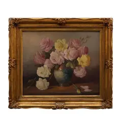 Francisco Urbina, Florero, Óleo sobre tela