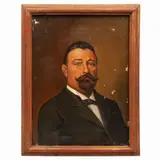 Anónimo, Retrato de caballero, Óleo sobre tela