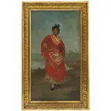 Retrato de Dama Española, FINALES DEL SIGLO XIX, Óleo sobre tela