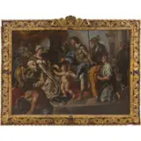 A la Manera de Francesco Solimena, DIDO RECIBIENDO A ENEAS Y CUPIDO DISFRAZADO DE ASCANIUS, Óleo sobre tela