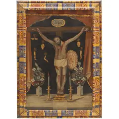 Cristo de Santa Teresa, MÉXICO, SIGLO XIX, Óleo sobre tela