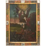 MÉXICO, PRINCIPIOS DEL SIGLO XIX by San Miguel Arcángel Venciendo Al Demonio, Óleo sobre tela, offered May 2024