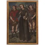 MÉXICO, SIGLO XVIII by Santa Rosalía Escoltada Por Arcángeles, Óleo sobre tela, offered May 2024