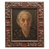 Retrato de Anciana, MÉXICO, PRINCIPIOS DEL SIGLO XX, Óleo sobre masonite