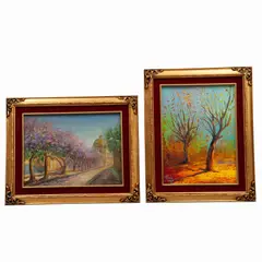 Ana María Muñoz, a) Jacarandas, Óleo sobre tela