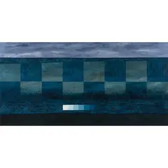 Edmundo Ocejo, Inventario del paisaje IV, 2013, Encáustica y óleo sobre tela sobre madera