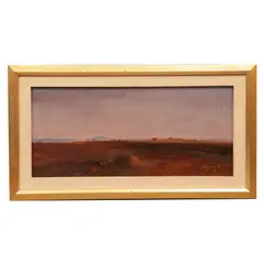 J. Vázquez, Paisaje, Óleo sobre tela