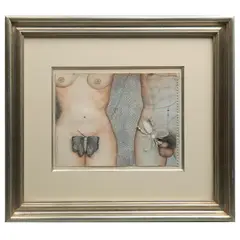 Nahum B. Zenil, Torsos desnudos, 1986, Acuarela, tinta, grafito, hilo y collage sobre papel