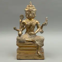 Brahma, INDIA, SIGLO XX, Bronce, acabado dorado