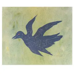 Leonora Carrington, Paloma, 2001, Litografía offset sobre papel guarro sin número de tiraje