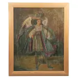 Arcángel Con Cetro, SIGLO XX, Óleo sobre tela